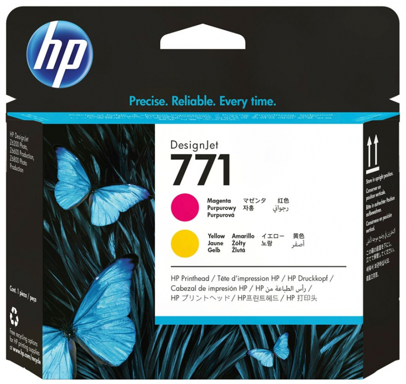 HP 771 Cabezal de Impresion Original Magenta, Amarillo CE018A