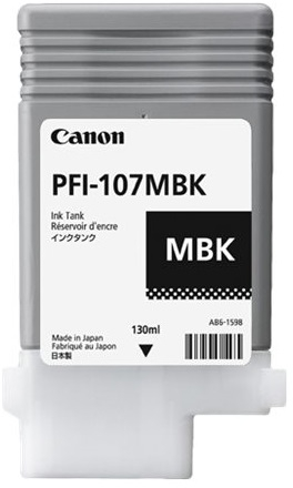 Canon PFI107 Negro Mate Tinta Original PFI107MBK 6704B001