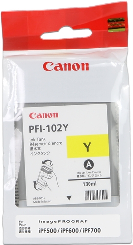 Canon PFI102 Amarillo Tinta Original 0898B001