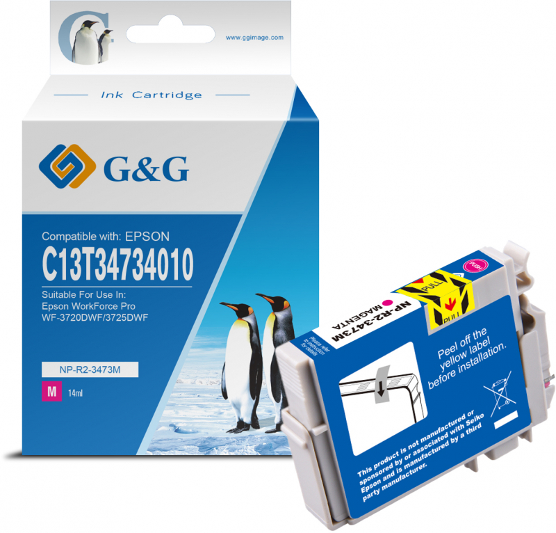 G&G Epson 34XL Magenta T3473 T3463 compatible premium C13T34734010 C13T34634010 