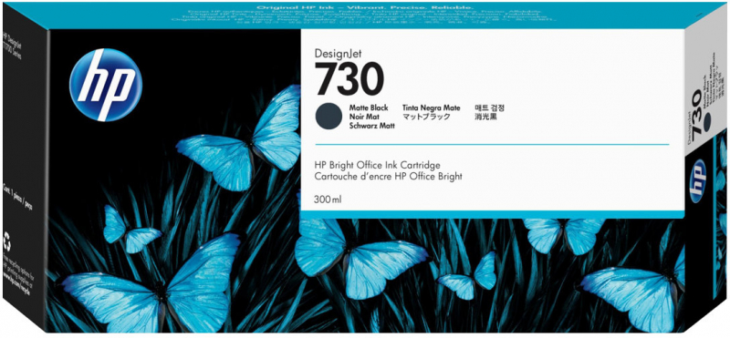 HP 730 Negro Mate Tinta Original P2V71A