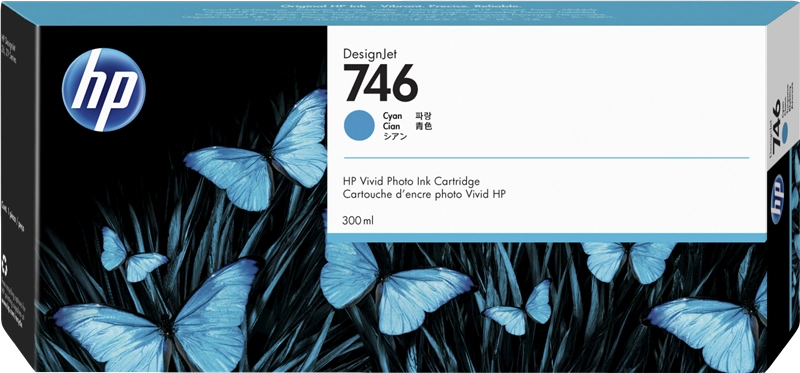 HP 746 Cian Tinta Original P2V80A
