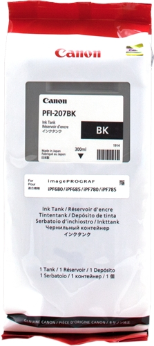 Canon PFI207 Negro Tinta Original PFI207BK 8789B001