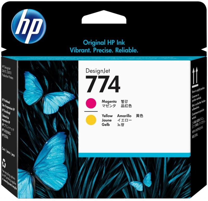 HP 774 Cabezal de Impresion Original Magenta, Amarillo P2V99A