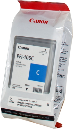 Canon PFI106 Cian Tinta Original PFI106C 6622B001