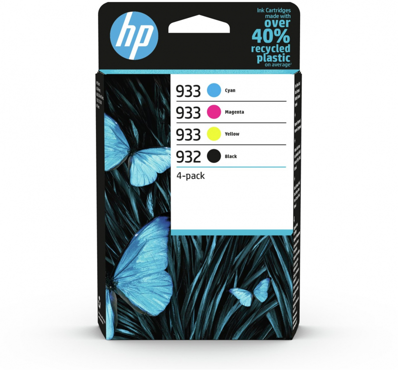 PACK 4 Cartuchos HP 933 Color + HP 932 Negro Original 6ZC71AE