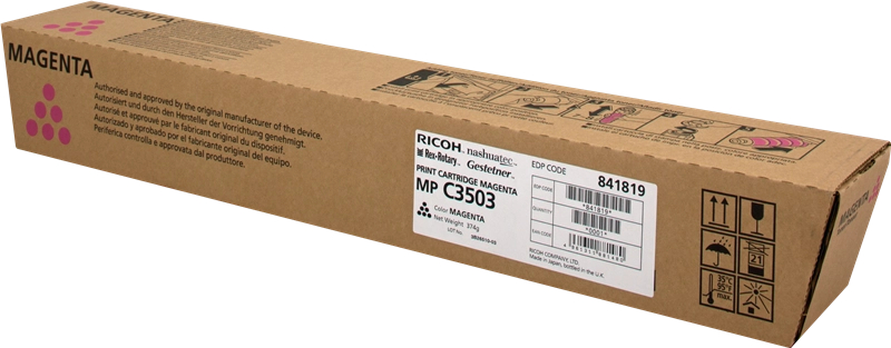 Ricoh Aficio MP-C3003 MP-C3004 MP-C3503 MP-C3504 MP-C4504 MP-C5504 MP-C6004 Magenta Toner Original 841819 841815