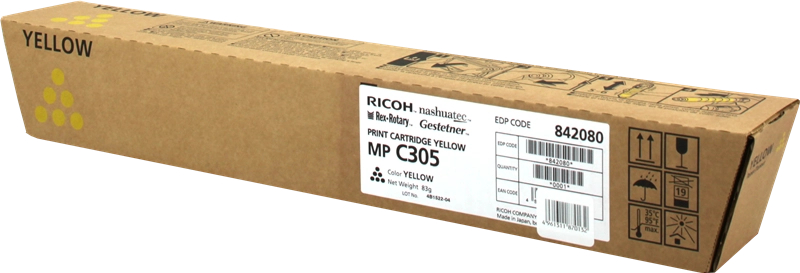 Ricoh Aficio MP-C305 MP-C305SPF Amarillo Toner Original 842080 841597 MPC305E