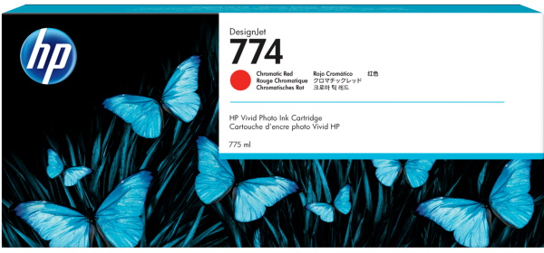 HP 774 Rojo Cromatico Tinta Original P2W02A