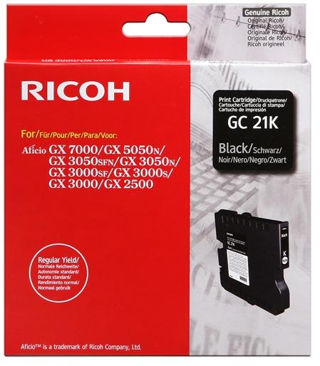 Ricoh GC21K Negro Cartucho de Gel Original 405532