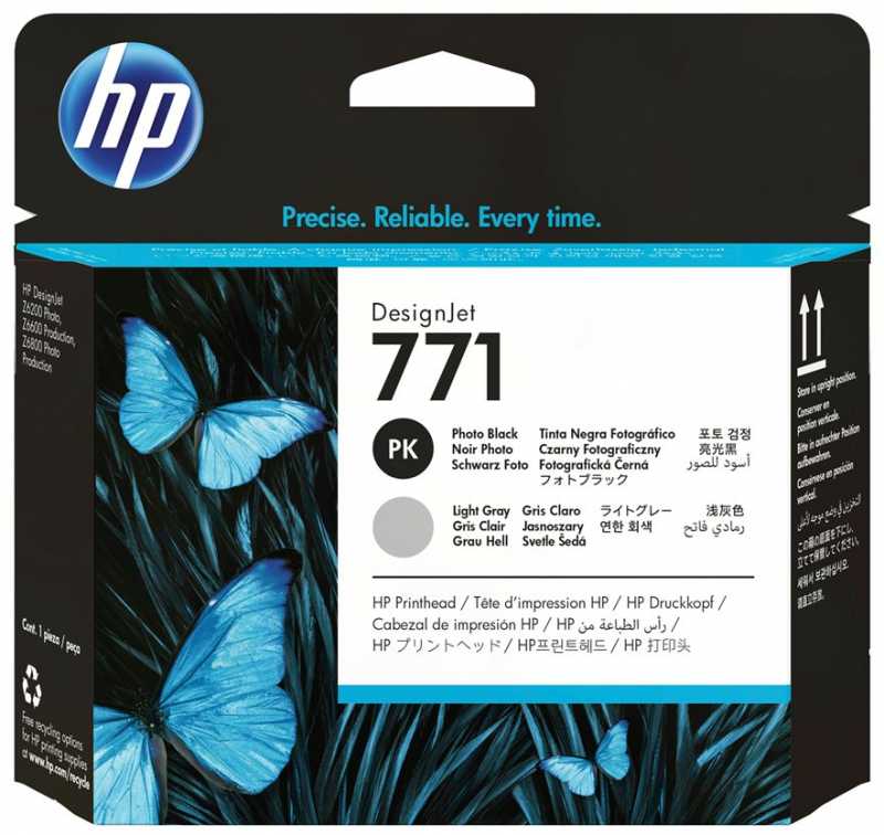 HP 771 Cabezal de Impresion Original Negro Photo, Gris Light CE020A