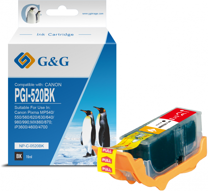 G&G Canon PGI520 Negro Tinta Pigmentada Compatible 2932B001