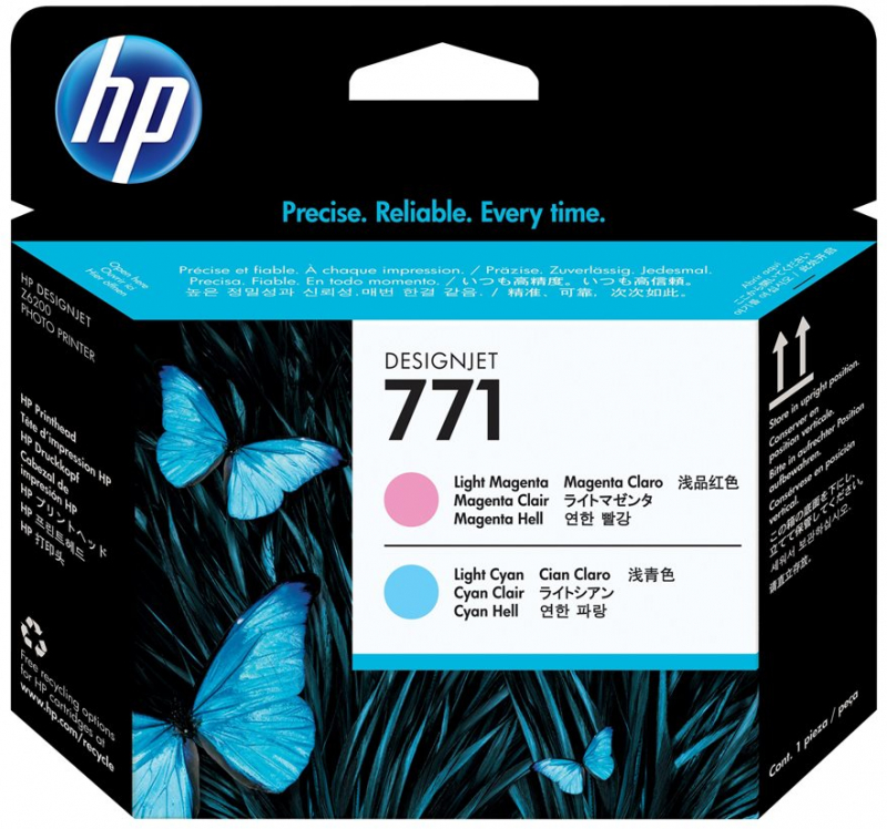 HP 771 Cabezal de Impresion Original Cian Light, Magenta Light CE019A