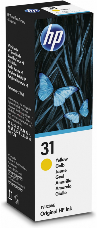 Imagen extra HP 31 Amarillo Botella de Tinta Original 1VU28AE