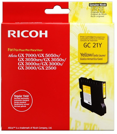 Ricoh GC21Y Amarillo Cartucho de Gel Original 405535