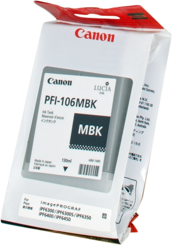 Canon PFI106 Negro Mate Tinta Original PFI106MBK 6620B001