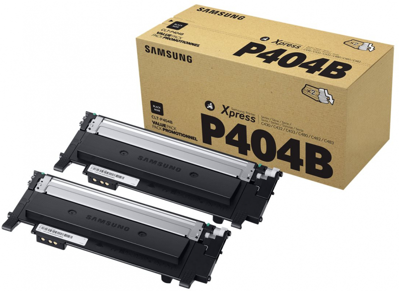 Samsung CLT-K404S Negro Pack de 2 Cartuchos de Toner Originales SU364A