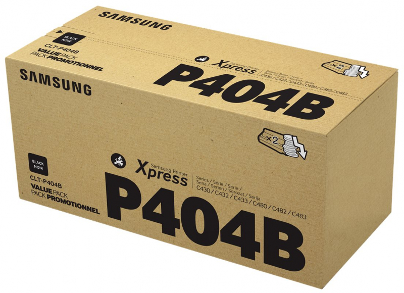 Imagen extra Samsung CLT-K404S Negro Pack de 2 Cartuchos de Toner Originales SU364A