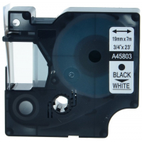 Dymo D1 45803 Cinta de Etiquetas Compatible para Rotuladora Texto negro sobre fondo blanco Ancho 19mm x 7 metros S0720830
