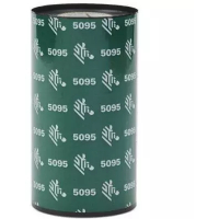 Zebra ZipShip 5095 Pack de 12 Cintas de Transferencia Termica Original Cintas de Resina Nucleo 12.7mm, Ancho 110mm, Longitud 74m