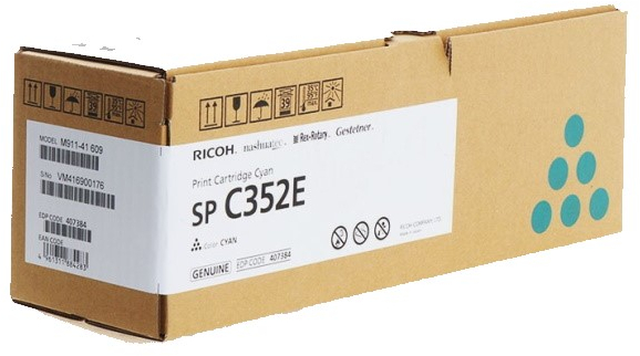 Ricoh SP C352E Cian Toner Original 408216 SP C352E