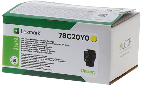 Lexmark CS421 CS521 CS622 CX421 CX522 CX622 CX625 Amarillo Toner Original 78C20Y0