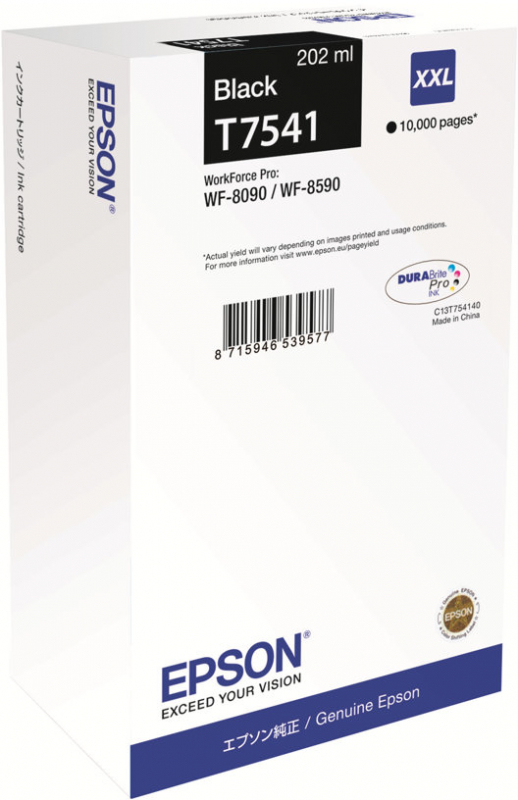 Epson T7541 Negro Tinta Original C13T754140