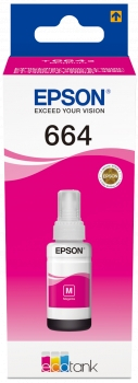 Epson T6643 Magenta Botella de Tinta Original C13T664340