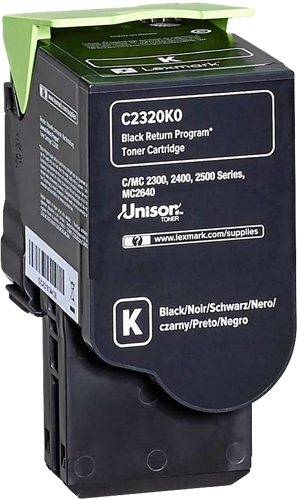 Lexmark C2325 C2425 C2535 MC2325 MC2425 MC2535 MC2640 Negro Toner Original C2320K0
