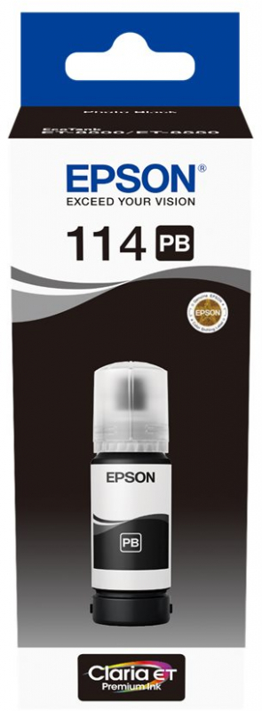 Epson 114 Negro Photo Botella de Tinta Pigmentada Original C13T07B140