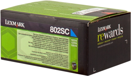 Lexmark CX310 CX410 CX510 Cian Toner Original 80C2SC0 80C2SCE 802SC