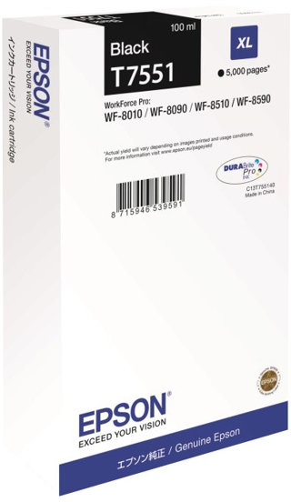 Epson T7551 Negro Tinta Original C13T755140