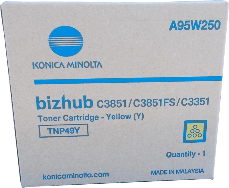 Konica Minolta TNP49 Amarillo Toner Original TNP49Y A95W250
