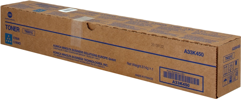 Konica Minolta TN321 Cian Toner Original TN321C A33K450