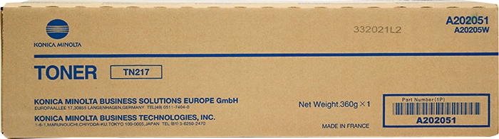 Konica Minolta TN217 Negro Toner Original A202031 A202051 TN217