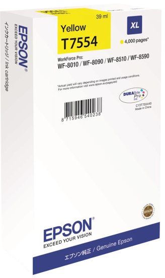 Epson T7554 Amarillo Tinta Original C13T755440