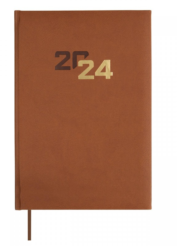 Agenda MILANO Y11 165X242 Dia Pagina 2024 MARRÓN