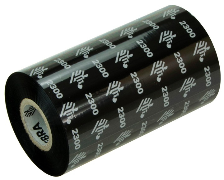 Zebra ZipShip 2300 Pack de 12 Cintas de Transferencia Termica Original Cintas de Cera Nucleo 12.7mm, Ancho 84mm, Longitud 74m
