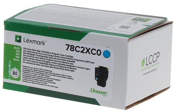 Lexmark CS421 CS521 CS622 CX421 CX522 CX622 CX625 Cian Toner Original 78C2XC0 78C2XCE