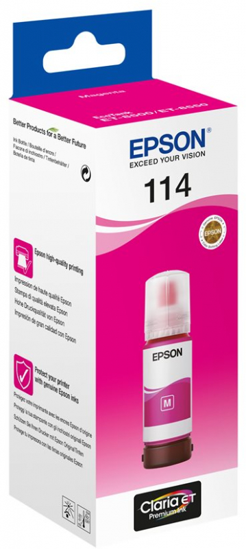 Imagen extra Epson 114 Magenta Botella de Tinta Pigmentada Original C13T07B340