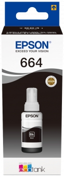 Epson T6641 Negro Botella de Tinta Original C13T664140