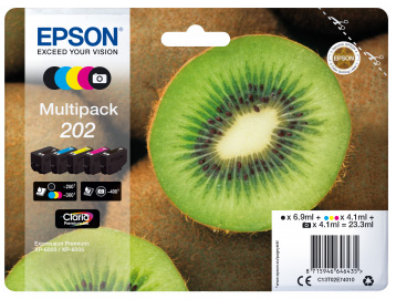 Epson 202 Pack de 5 Cartuchos Originales C13T02E74010