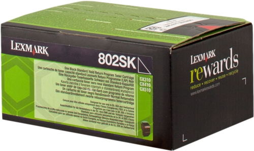 Lexmark CX310 CX410 CX510 Negro Toner Original 80C2SK0 80C2SKE 802SK