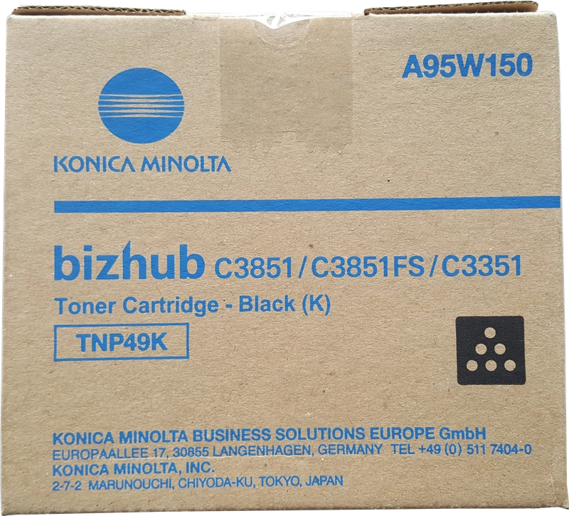 Konica Minolta TNP49 Negro Toner Original TNP49K A95W150