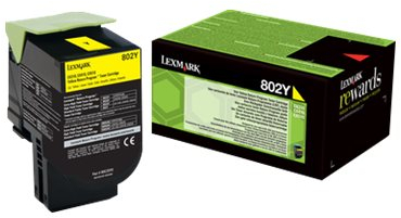 Lexmark CX310 CX410 CX510 Amarillo Toner Original 80C20Y0 802Y