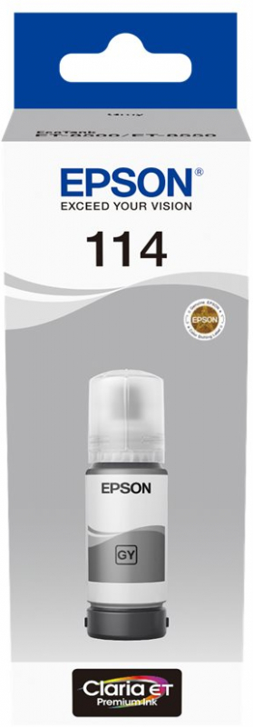Epson 114 Gris Botella de Tinta Pigmentada Original C13T07B540