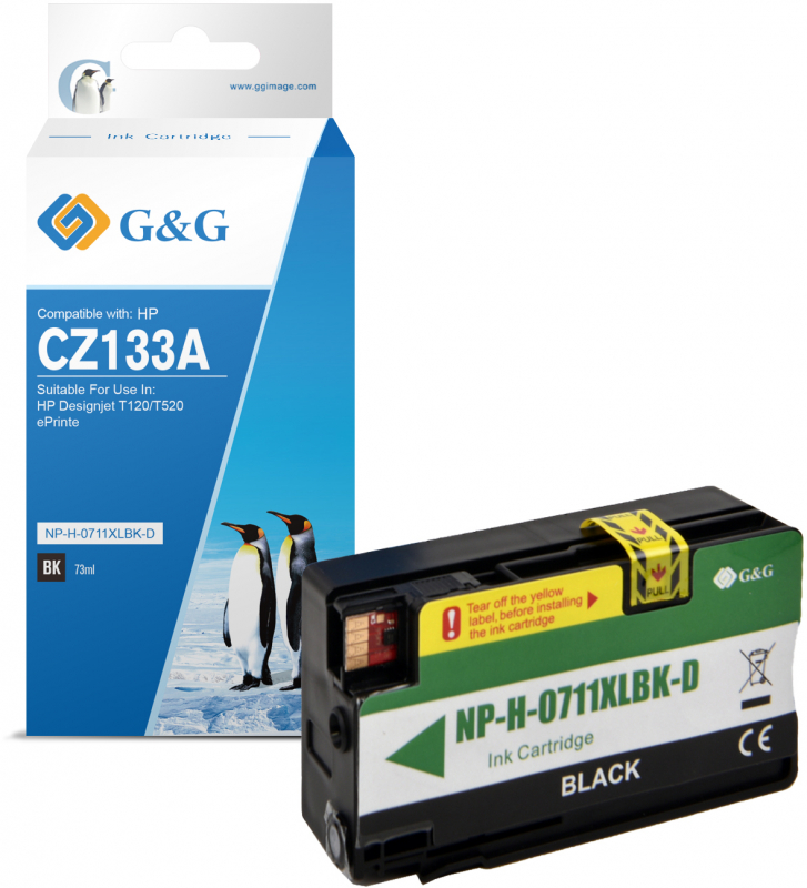 G&G HP 711XL Negro de ALTA CAPACIDAD Alternativo a CZ133A CZ129A