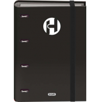 Dohe Serie Icon Carpeta de 4 Anillas A4 Recambio incluído 100H de 90gr. Negro