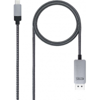 Nanocable Cable Conversor USB-C Macho a DisplayPort Macho 1.80m - Negro/Plata