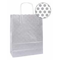 PACK 50 Bolsas Kraft 25 x 11 x 31 cm Plata. APLI 101850